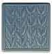relief tile - olive leaf pattern, cobalt glaze