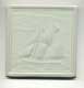 relief tile - Bluenose, white glaze